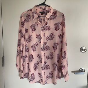 Banana Republic Pink Printed Blouse